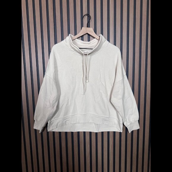 Xirena Sweater Medium Womens Beige Fleece Pullover Mock Neck - Picture 1 of 8